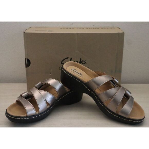 Clarks 26158230-4035 Women's Sz 6M Metallic Leather Merliah Karli Sandals - Picture 2 of 11